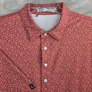 Criquet‎ Golf Peformance Polo Mens Large Paisley Western Shirt Wicking